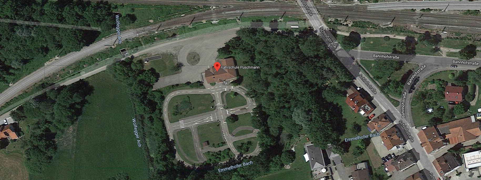 Unser Standort in Kißlegg von oben (Googlemaps)