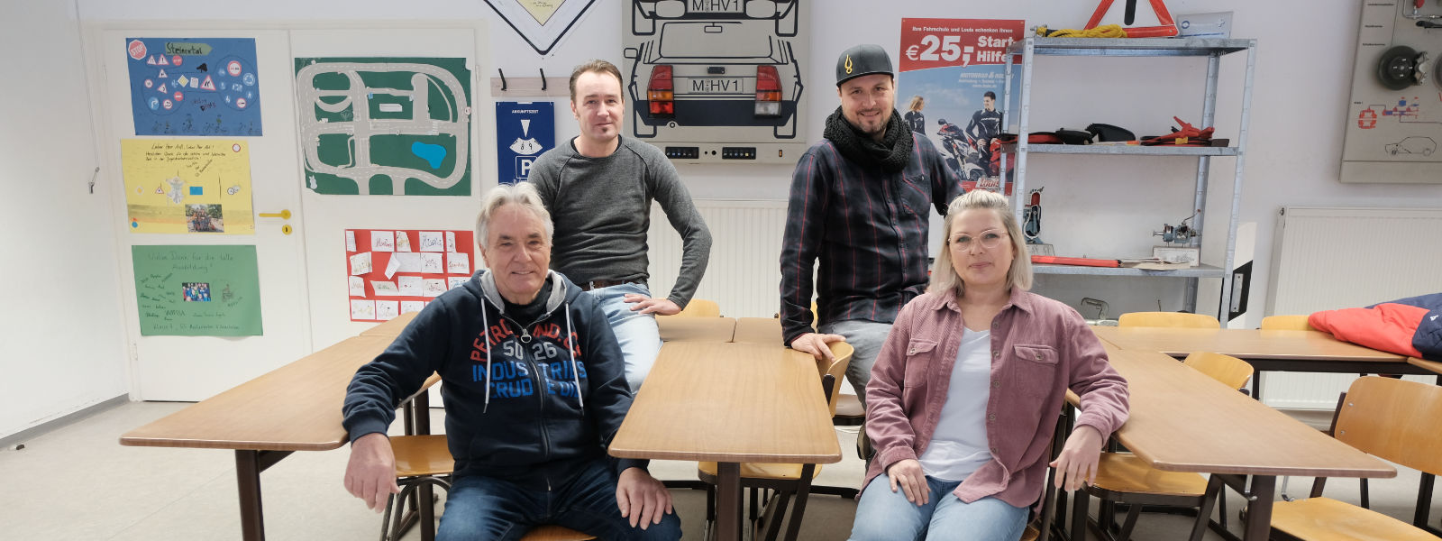 Peter, Oli, Jens und Tanja in Kißlegg.