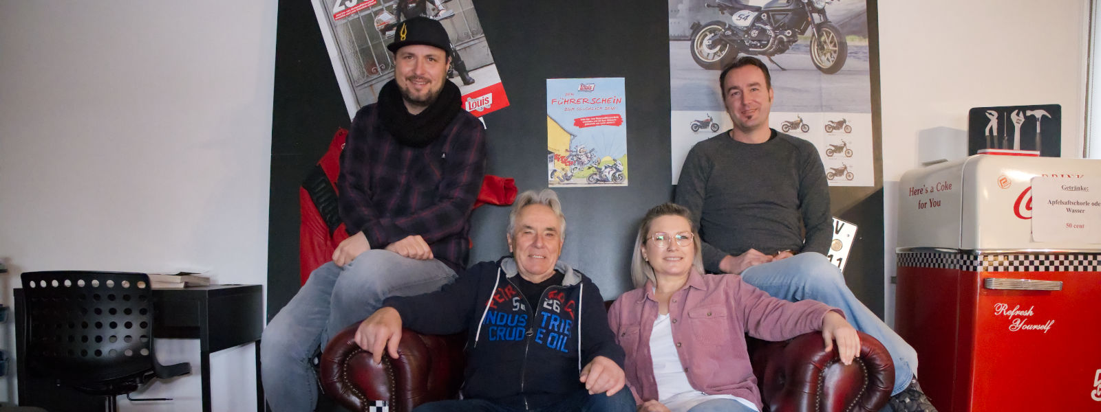 Jens, Peter, Tanja und Oli in Wangen.